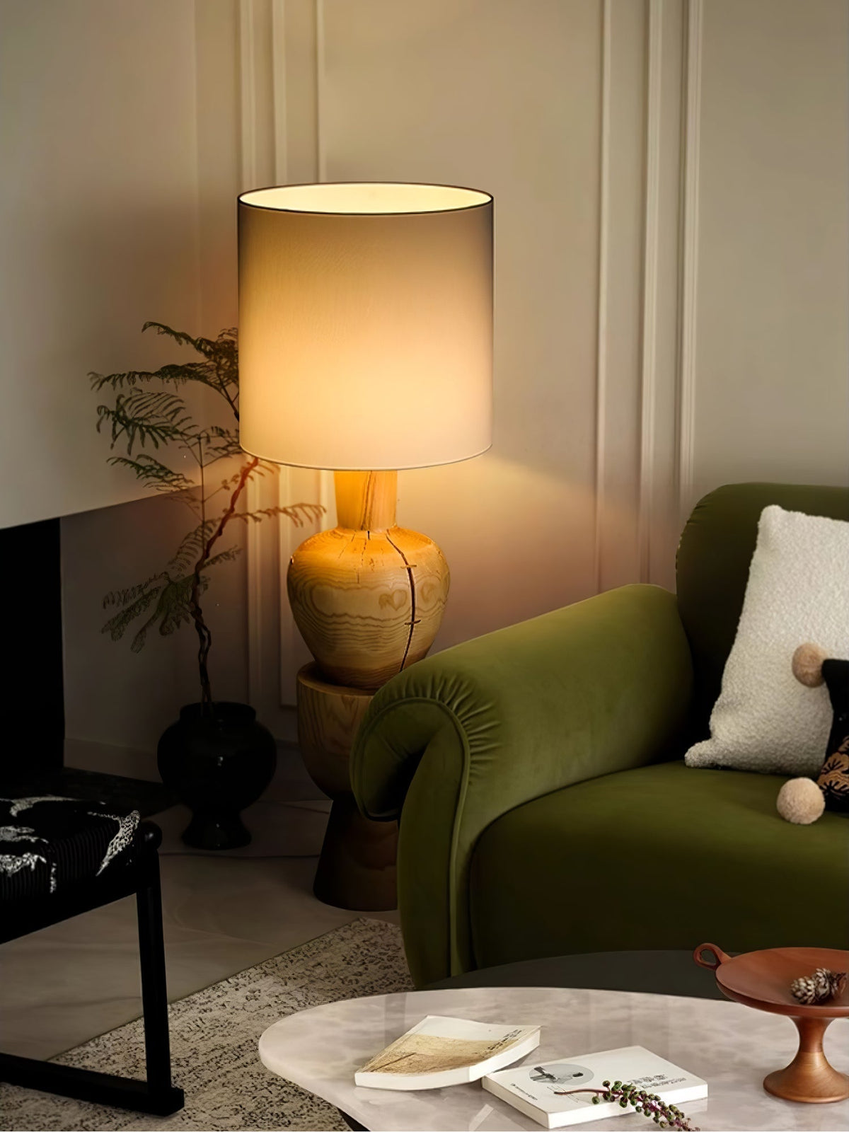 Flynis lampa stołowa z drewna