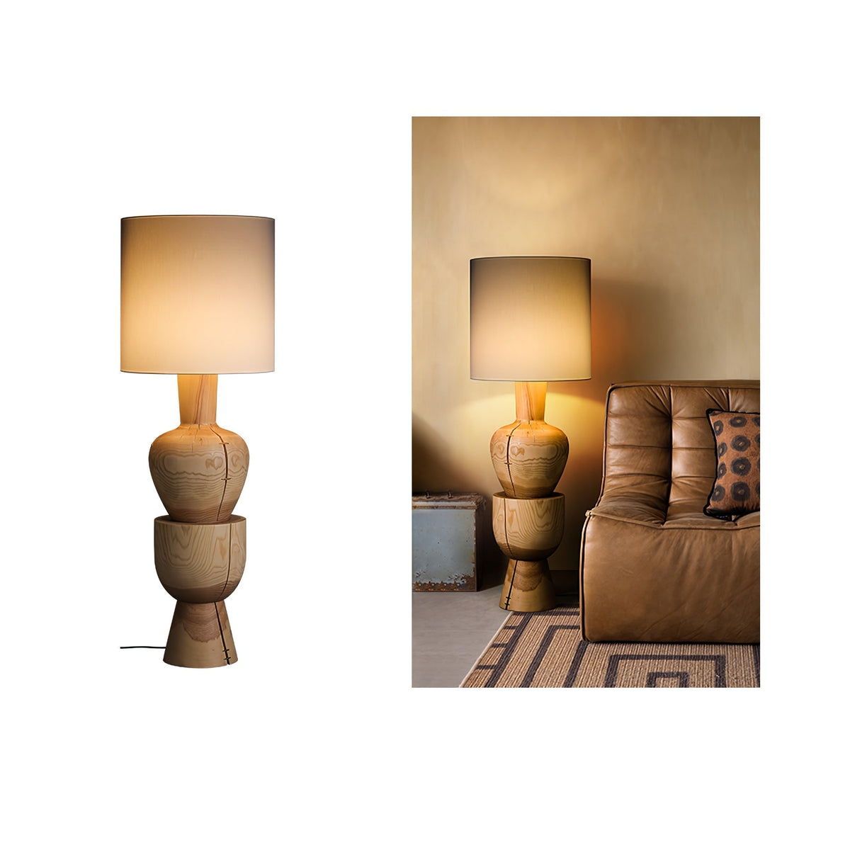 Flynis lampa stołowa z drewna