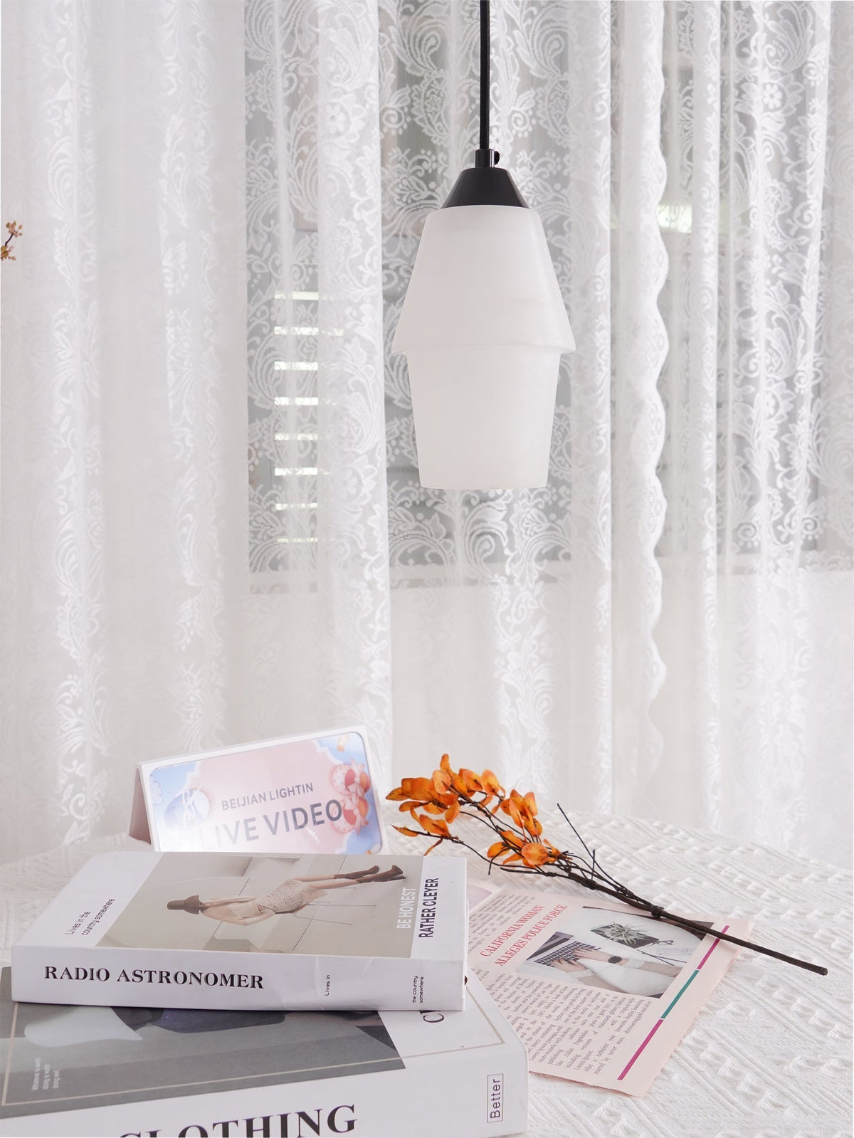 Ostara żyrandol z mosiądzu i alabastrem