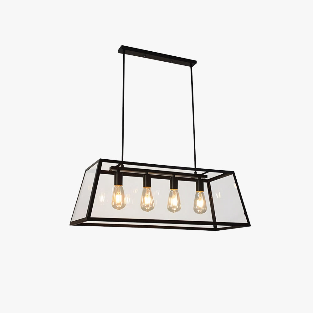 Epoch Industrial LED nowoczesna lampa wisząca czarna/szklana metalowa kuchnia/sypialnia/salon