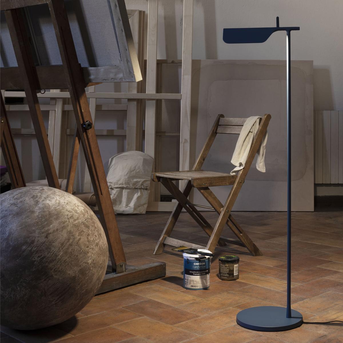 Lampa stojąca minimalistyczna Ebonis z akrylu