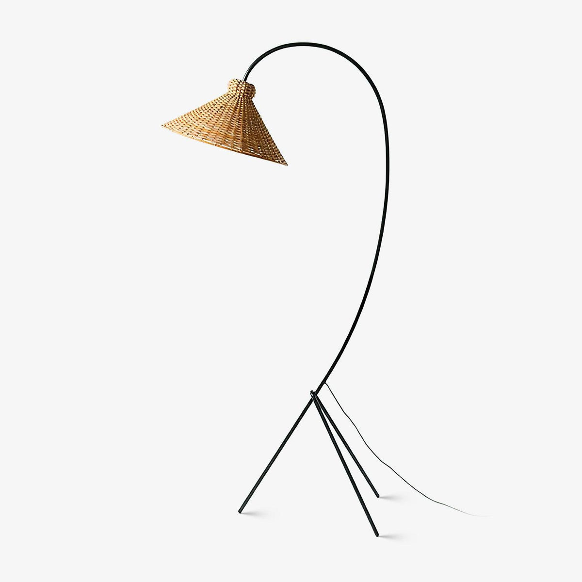 Sombrero Rattan Arc lampa stojąca