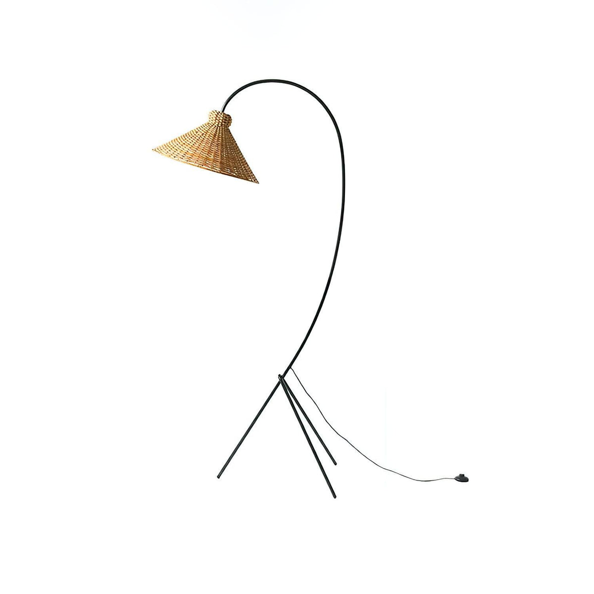 Sombrero Rattan Arc lampa stojąca