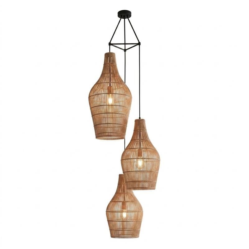 Canerielle lampa wisząca z rattanu