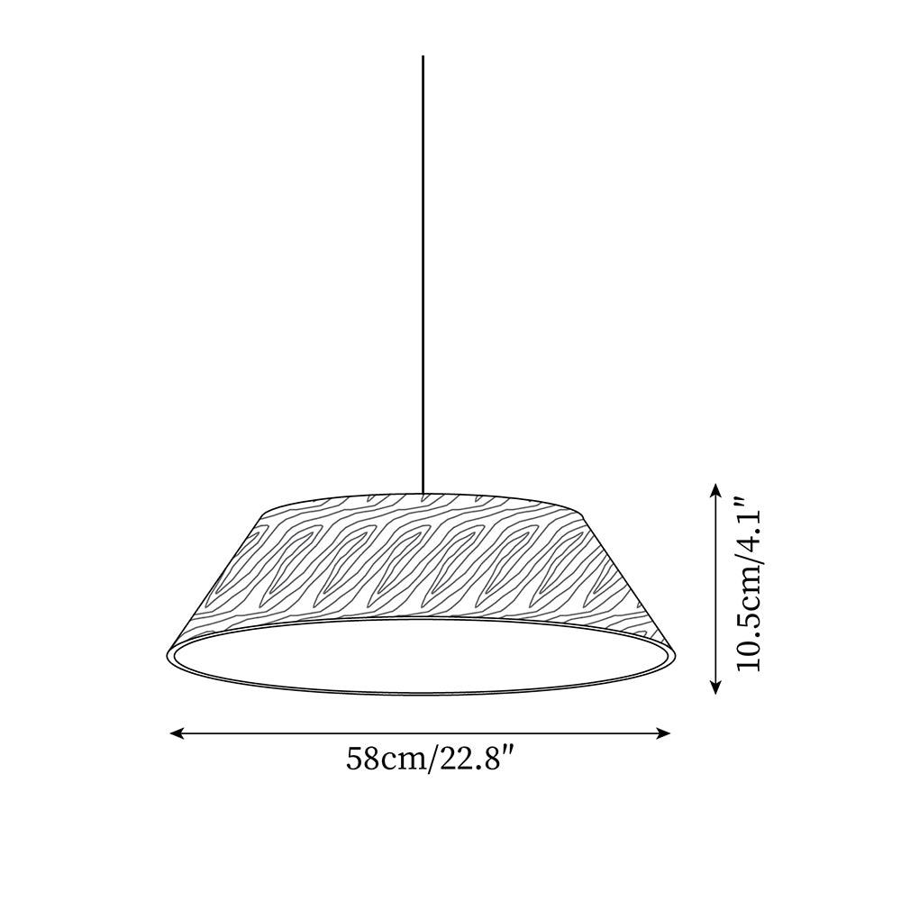 Novain lampa wisząca z fakturą drewna