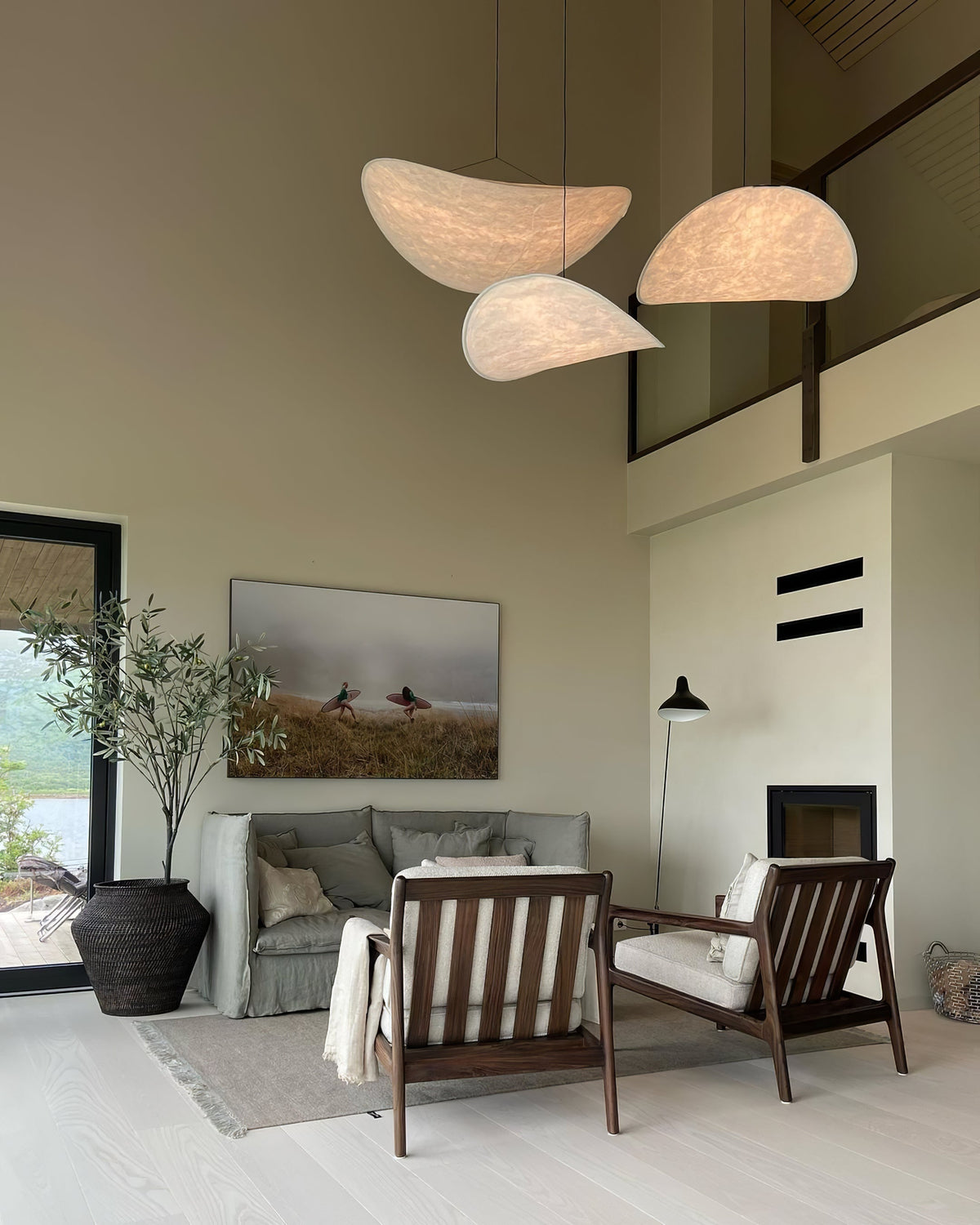 Luminette minimalistyczna lampa wisząca Jedwab morwowy