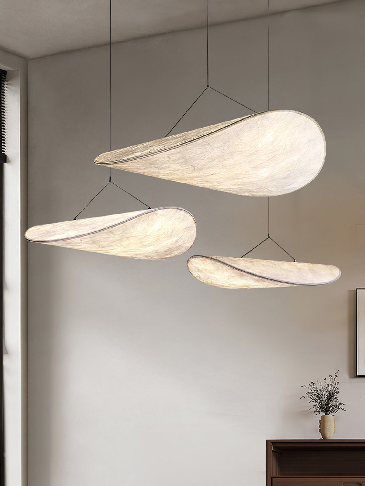 Luminette minimalistyczna lampa wisząca Jedwab morwowy