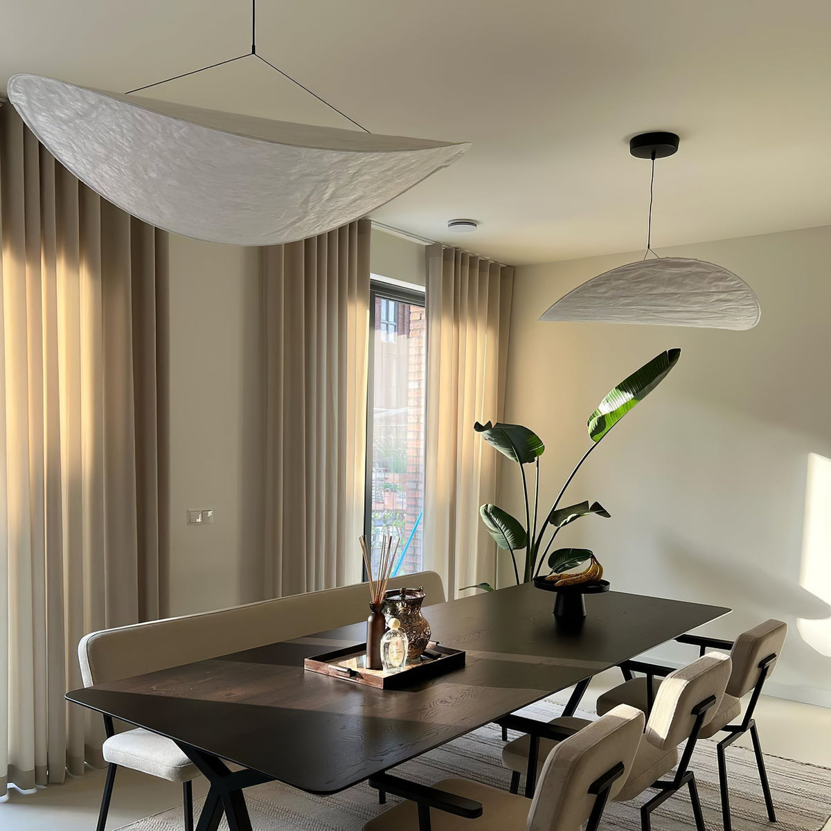 Luminette minimalistyczna lampa wisząca Jedwab morwowy