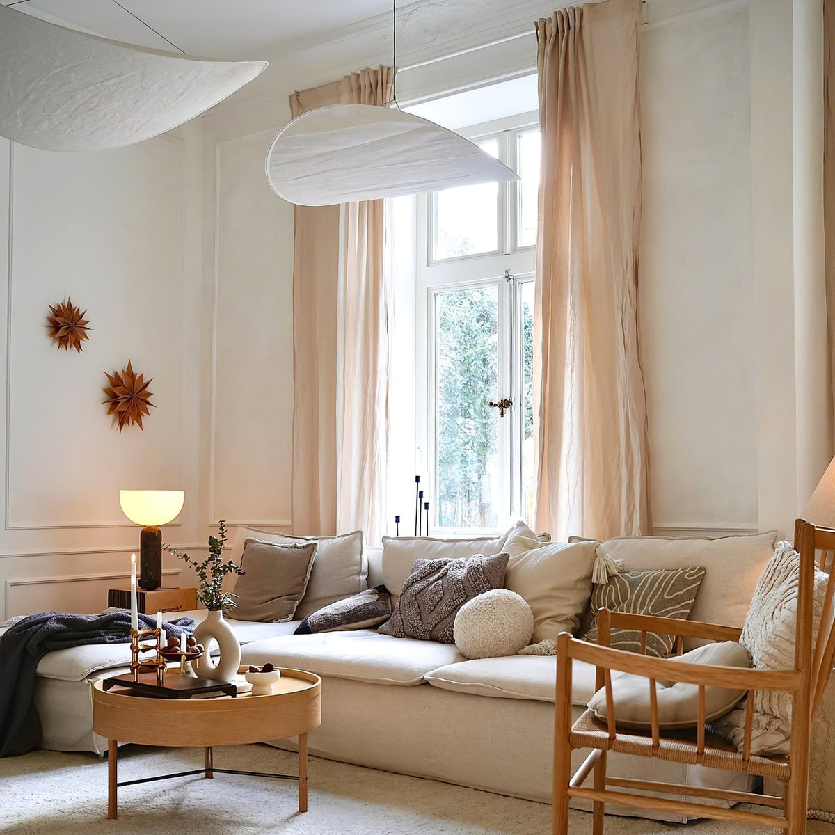 Luminette minimalistyczna lampa wisząca Jedwab morwowy