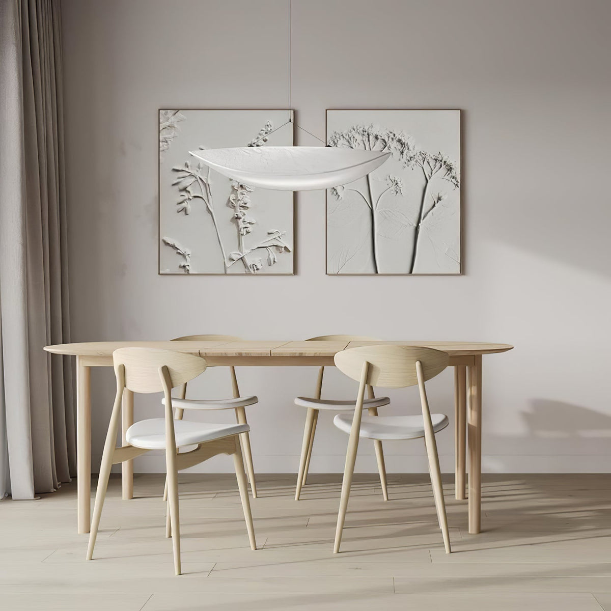 Luminette minimalistyczna lampa wisząca Jedwab morwowy