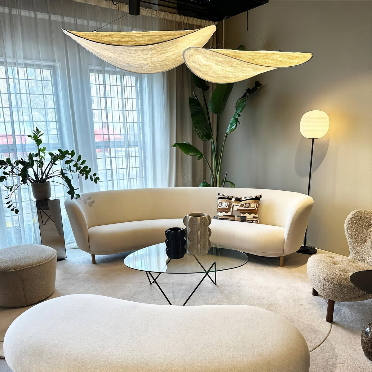 Luminette minimalistyczna lampa wisząca Jedwab morwowy