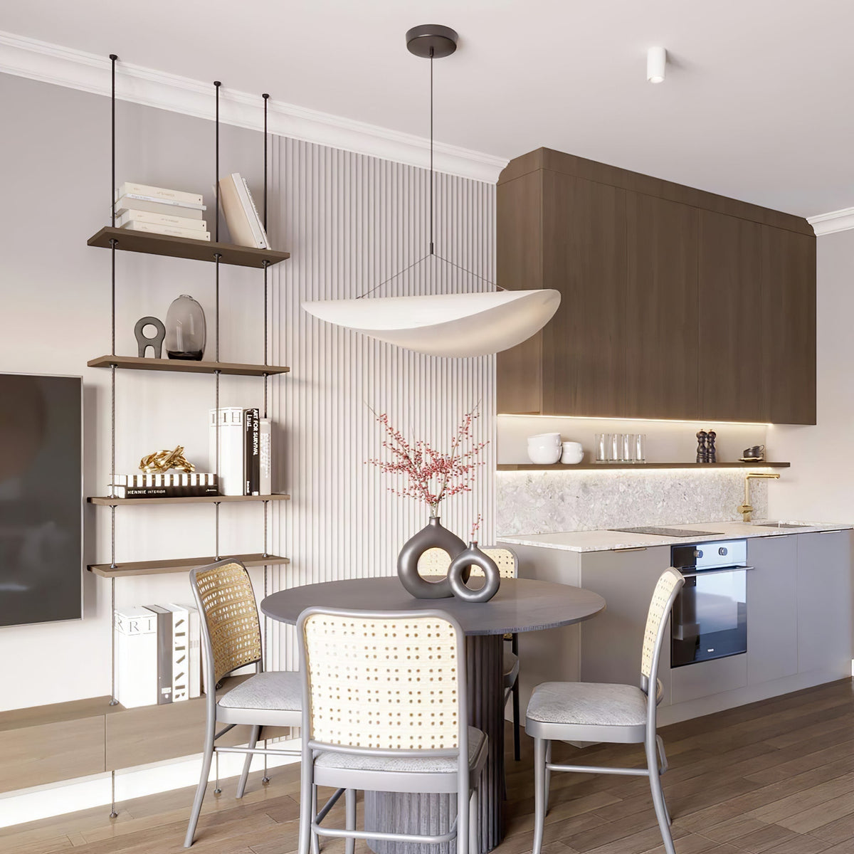 Luminette minimalistyczna lampa wisząca Jedwab morwowy