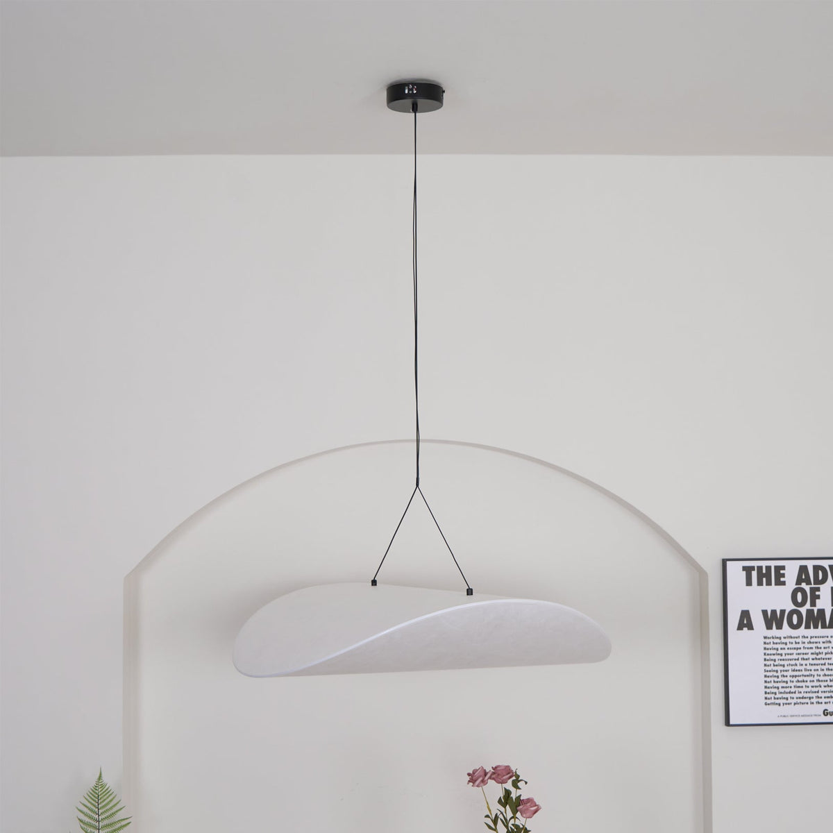 Luminette minimalistyczna lampa wisząca Jedwab morwowy