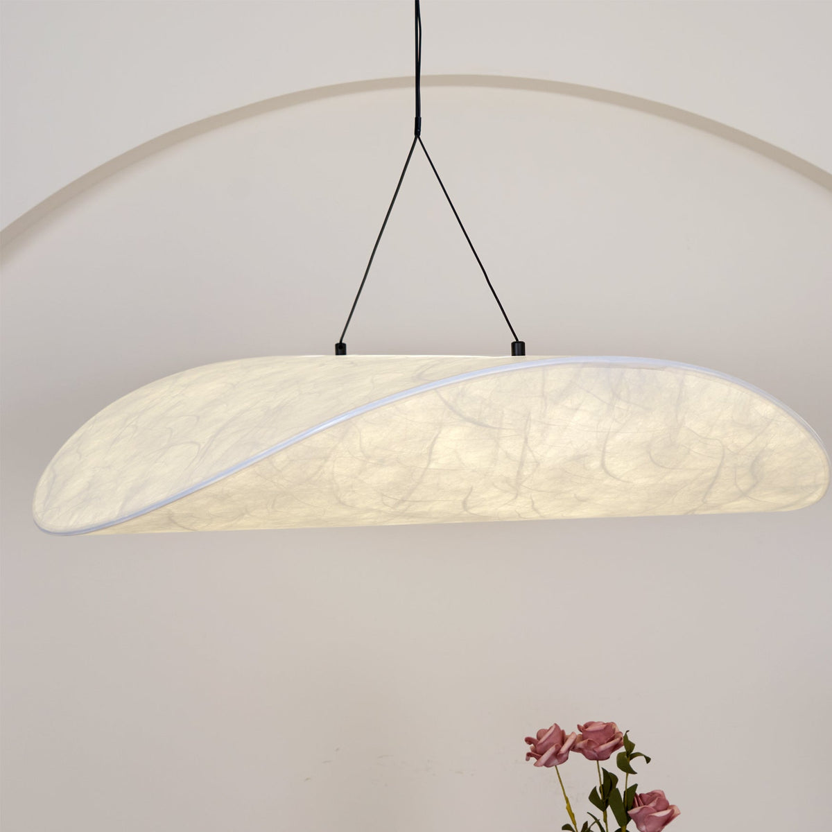 Luminette minimalistyczna lampa wisząca Jedwab morwowy