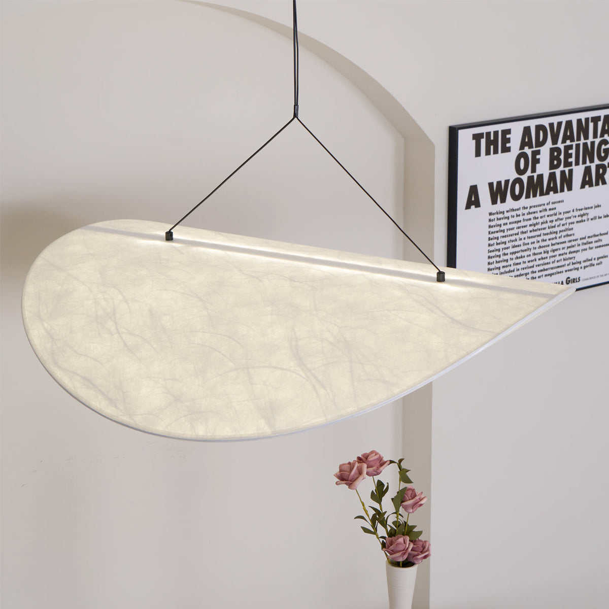 Luminette minimalistyczna lampa wisząca Jedwab morwowy
