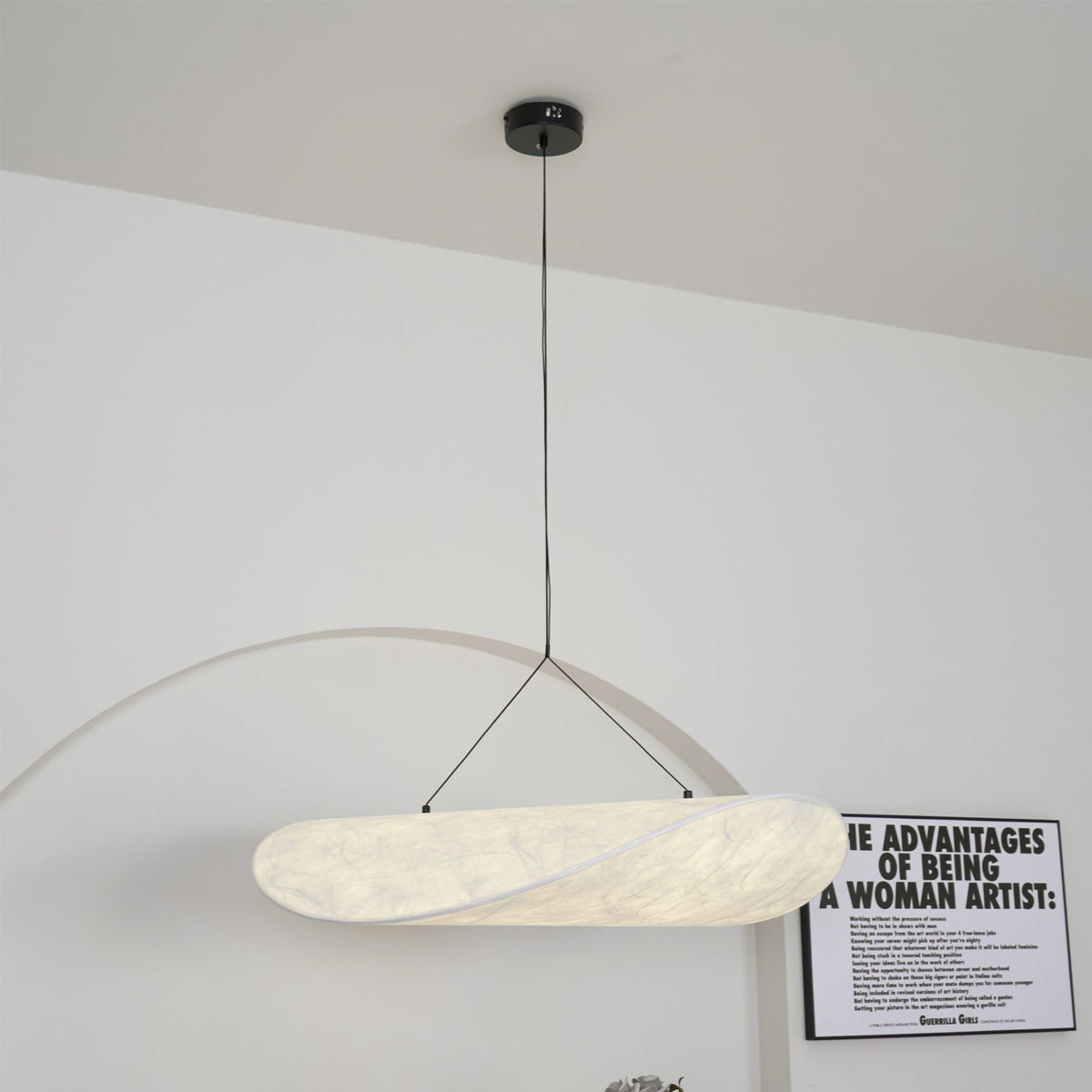 Luminette minimalistyczna lampa wisząca Jedwab morwowy