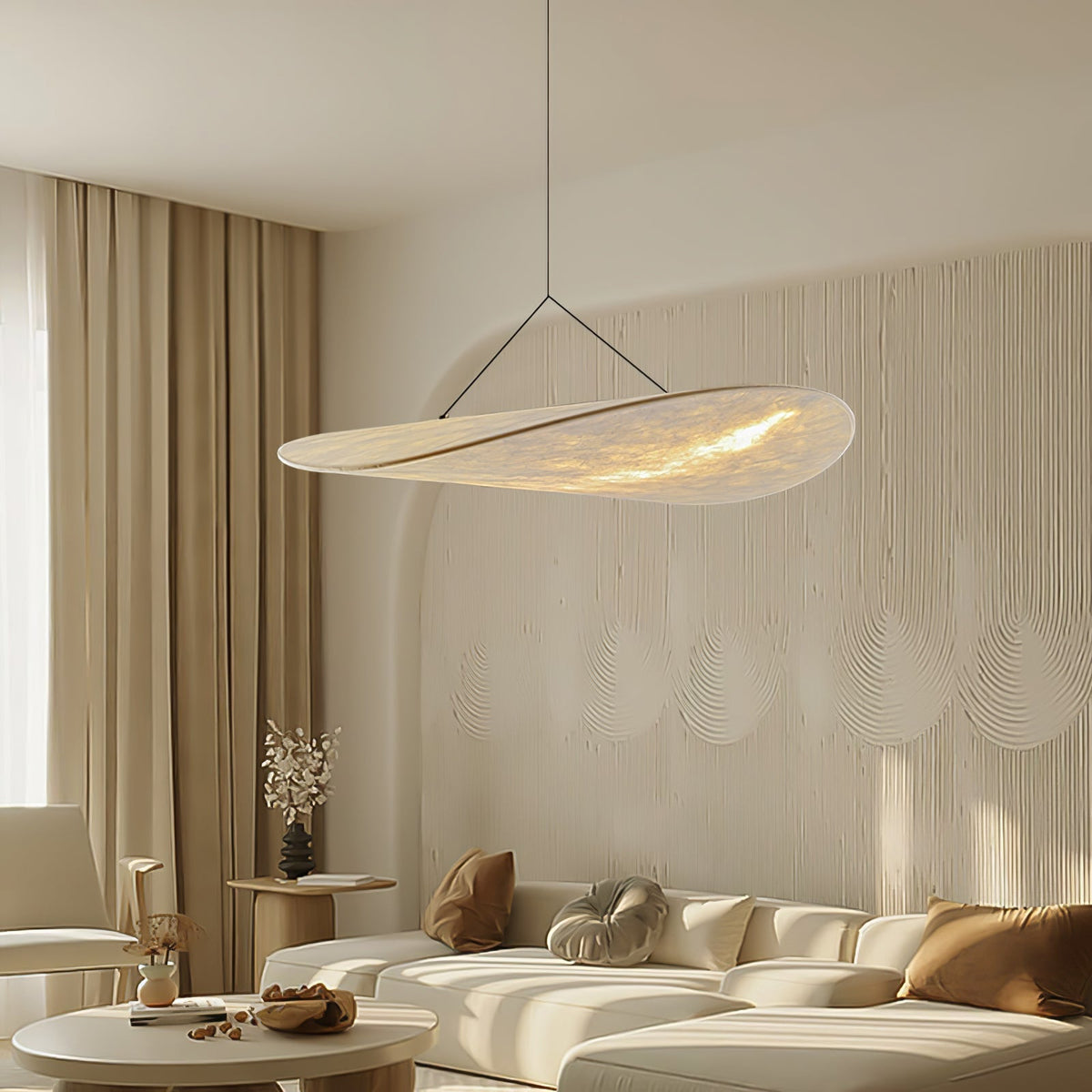 Luminette minimalistyczna lampa wisząca Jedwab morwowy