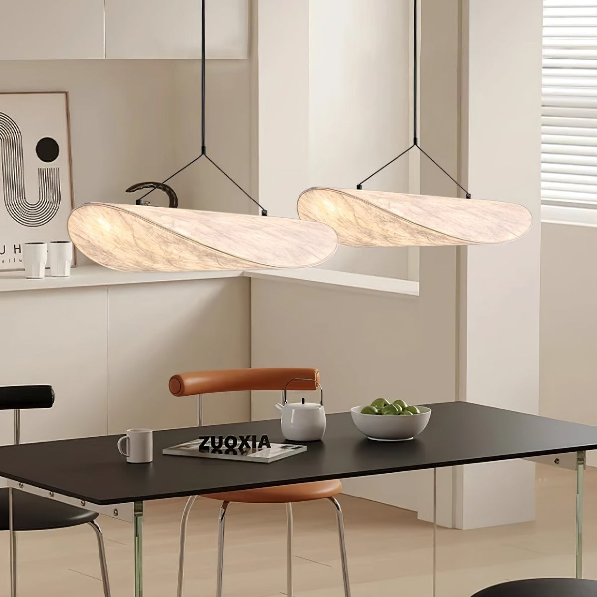 Luminette minimalistyczna lampa wisząca Jedwab morwowy