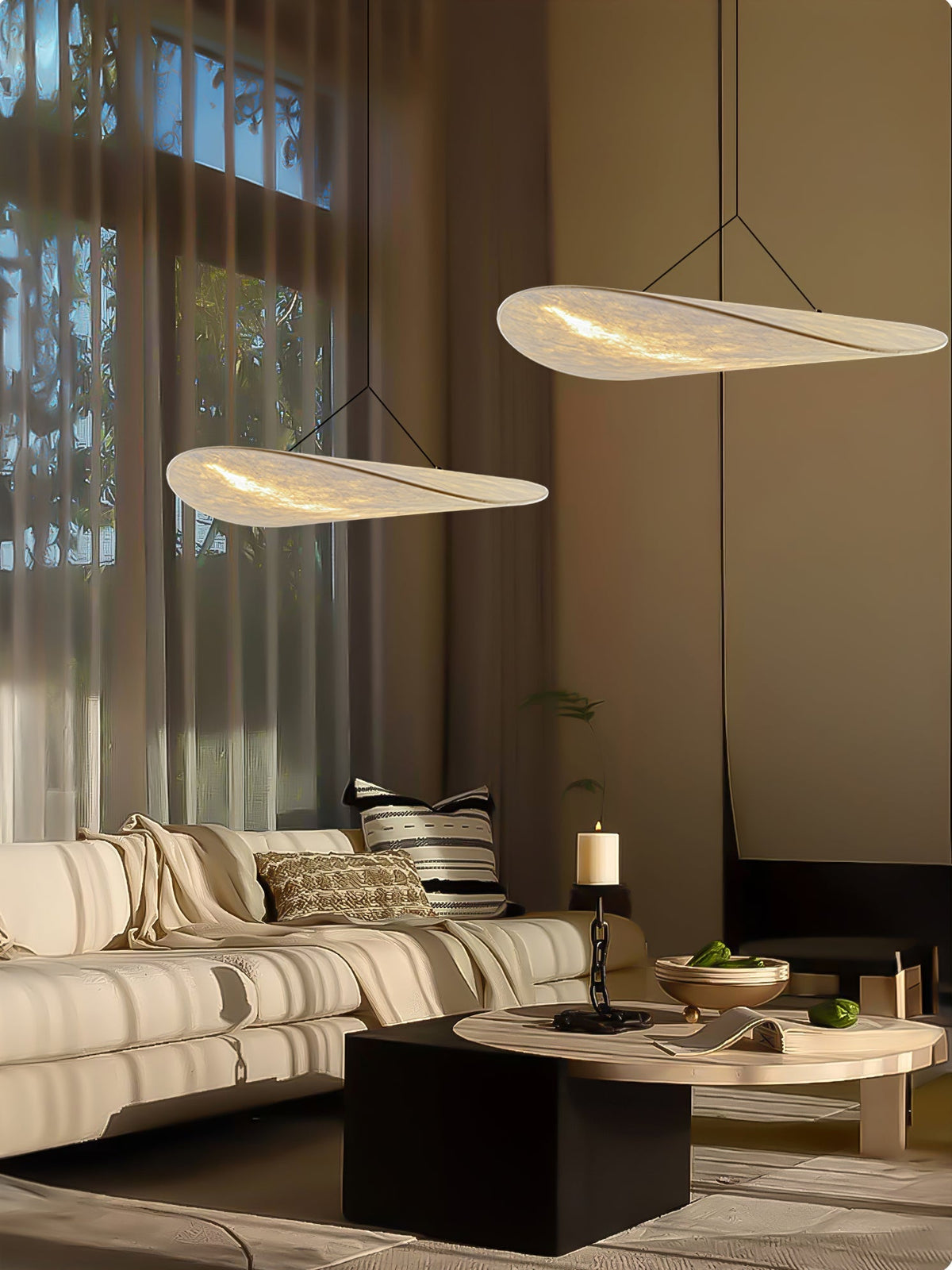 Luminette minimalistyczna lampa wisząca Jedwab morwowy
