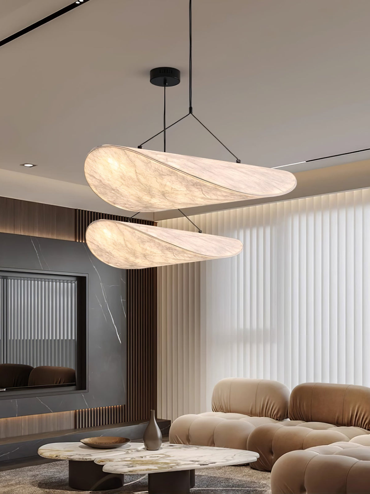 Luminette minimalistyczna lampa wisząca Jedwab morwowy
