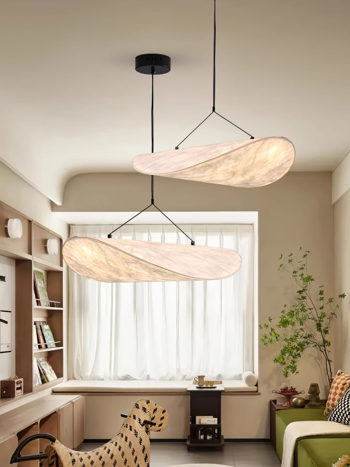 Luminette minimalistyczna lampa wisząca Jedwab morwowy