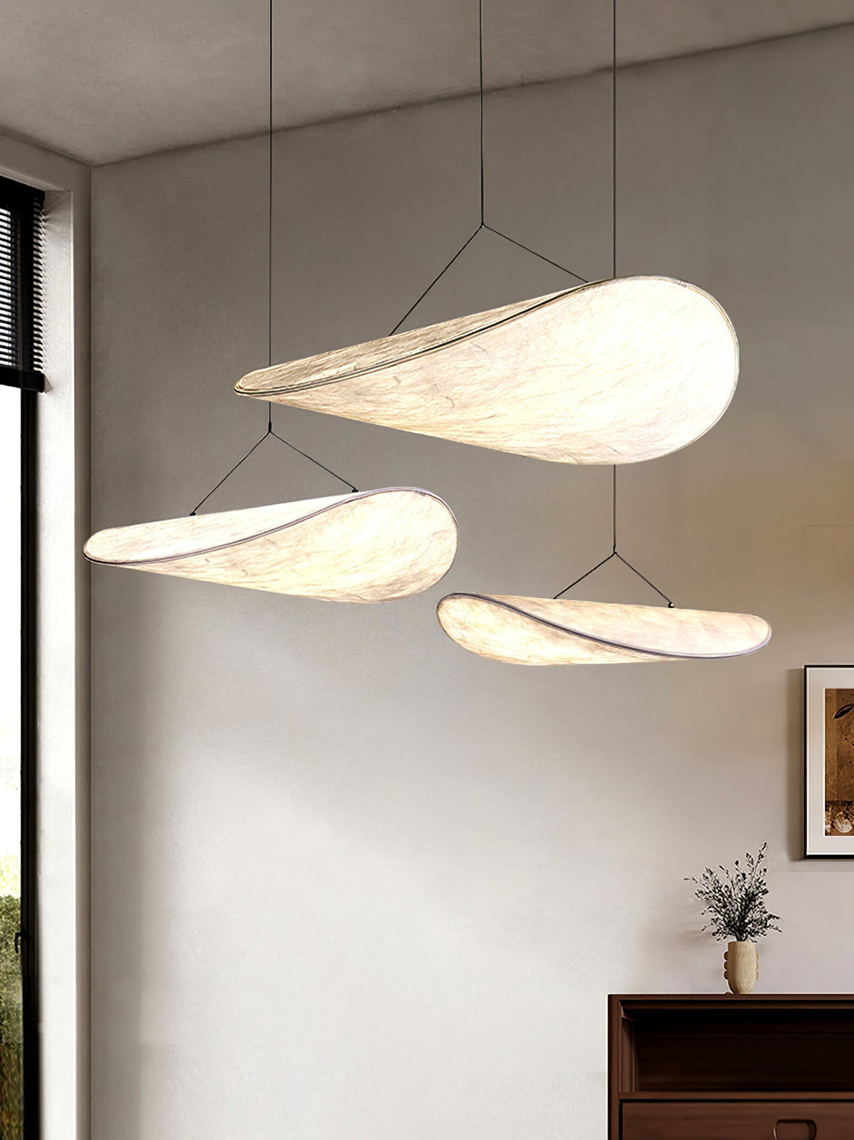 Luminette minimalistyczna lampa wisząca Jedwab morwowy