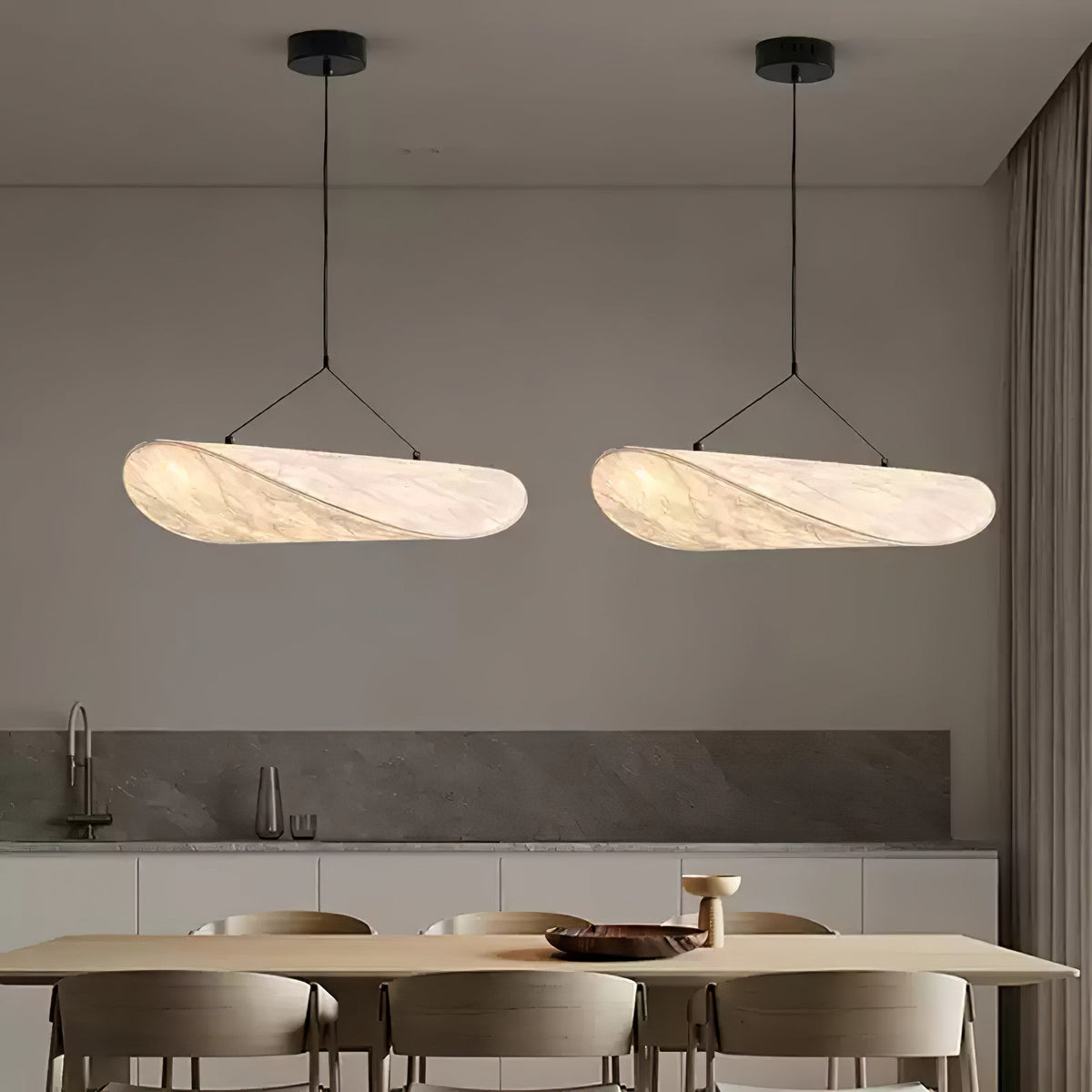 Luminette minimalistyczna lampa wisząca Jedwab morwowy