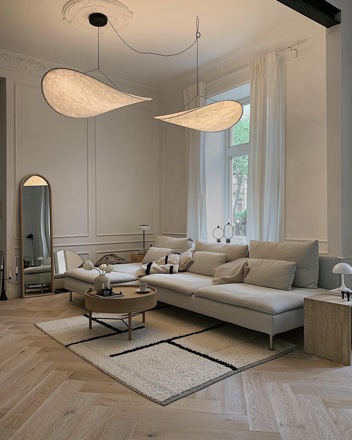 Luminette minimalistyczna lampa wisząca Jedwab morwowy