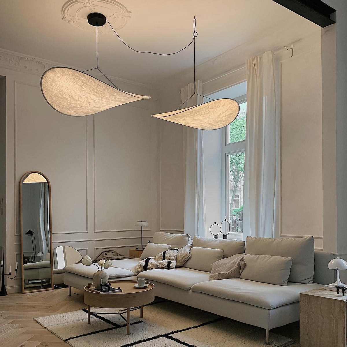 Luminette minimalistyczna lampa wisząca Jedwab morwowy