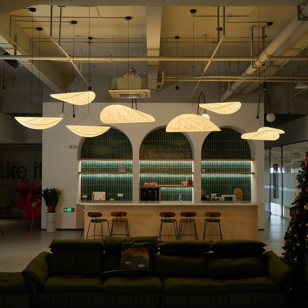 Luminette minimalistyczna lampa wisząca Jedwab morwowy