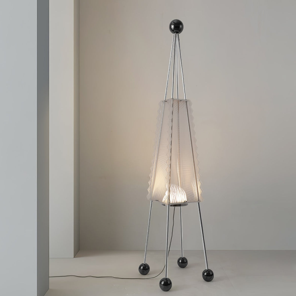 Tetra przemysłowa lampa stojąca z akrylu