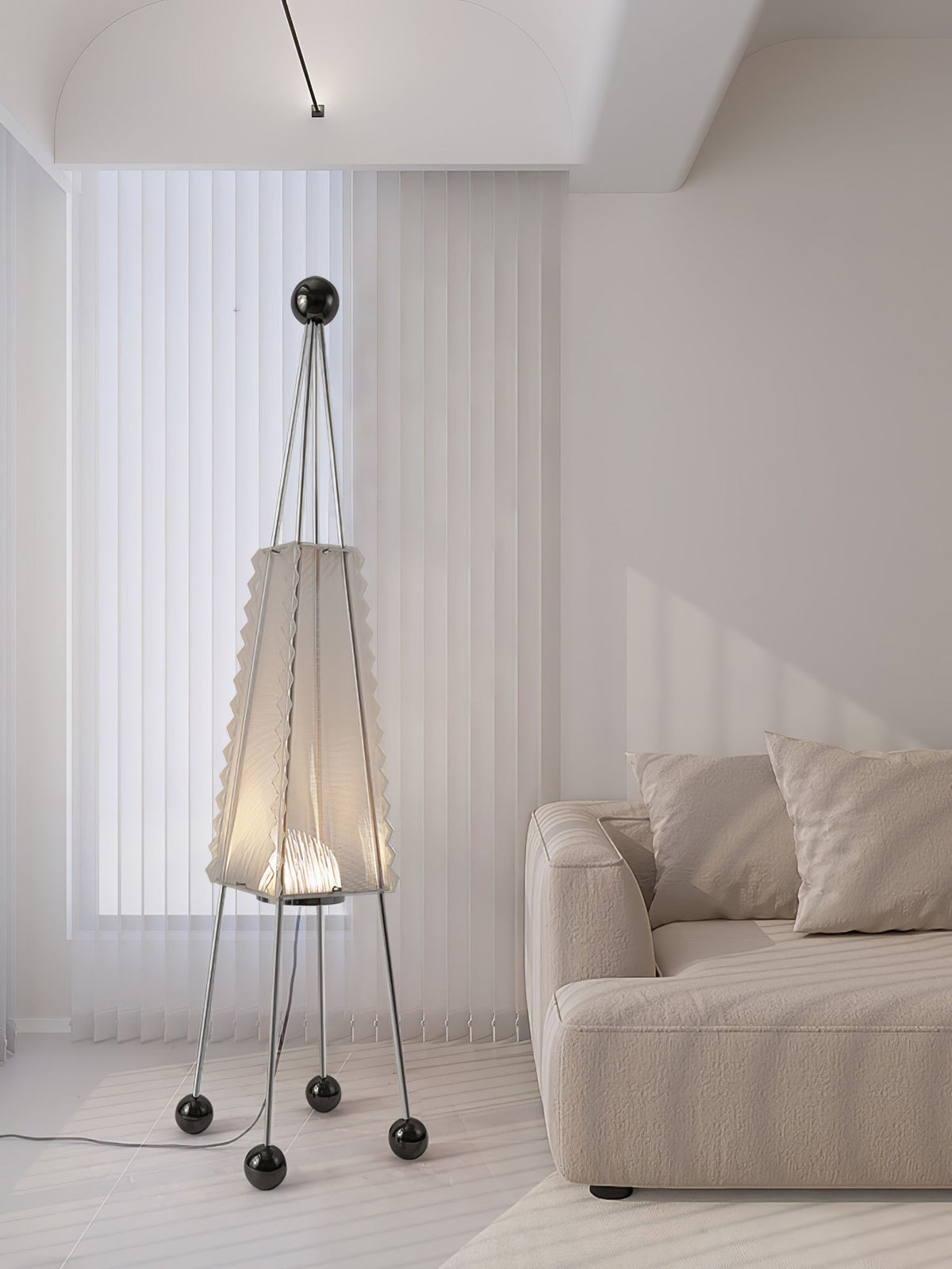 Tetra przemysłowa lampa stojąca z akrylu