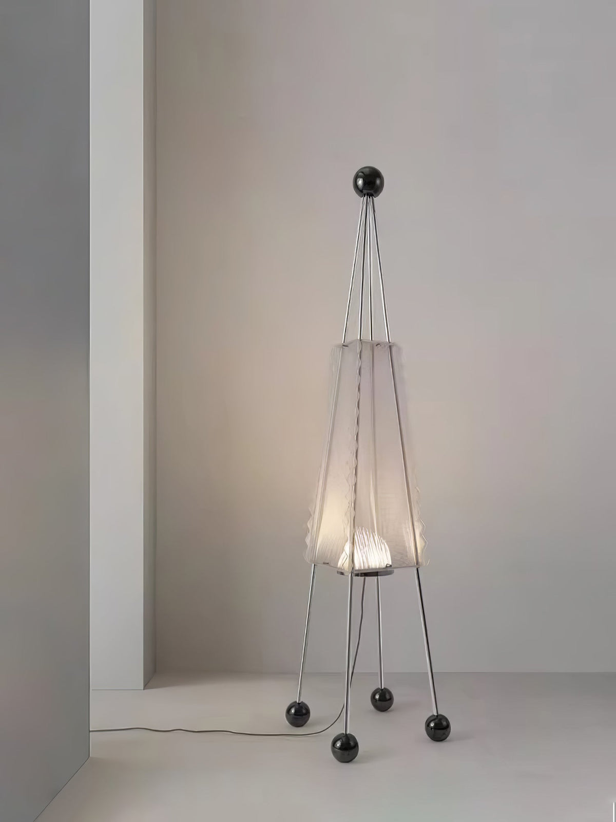 Tetra przemysłowa lampa stojąca z akrylu