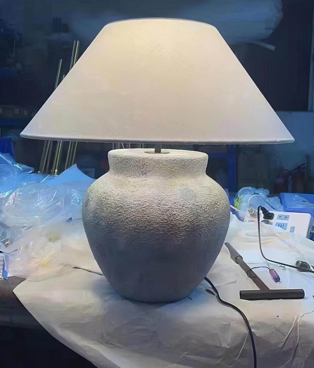 Marenise lampa stołowa ze szkła