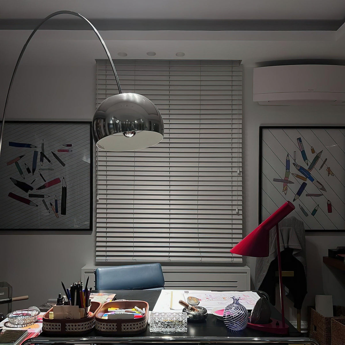 Parabola lampa stojąca