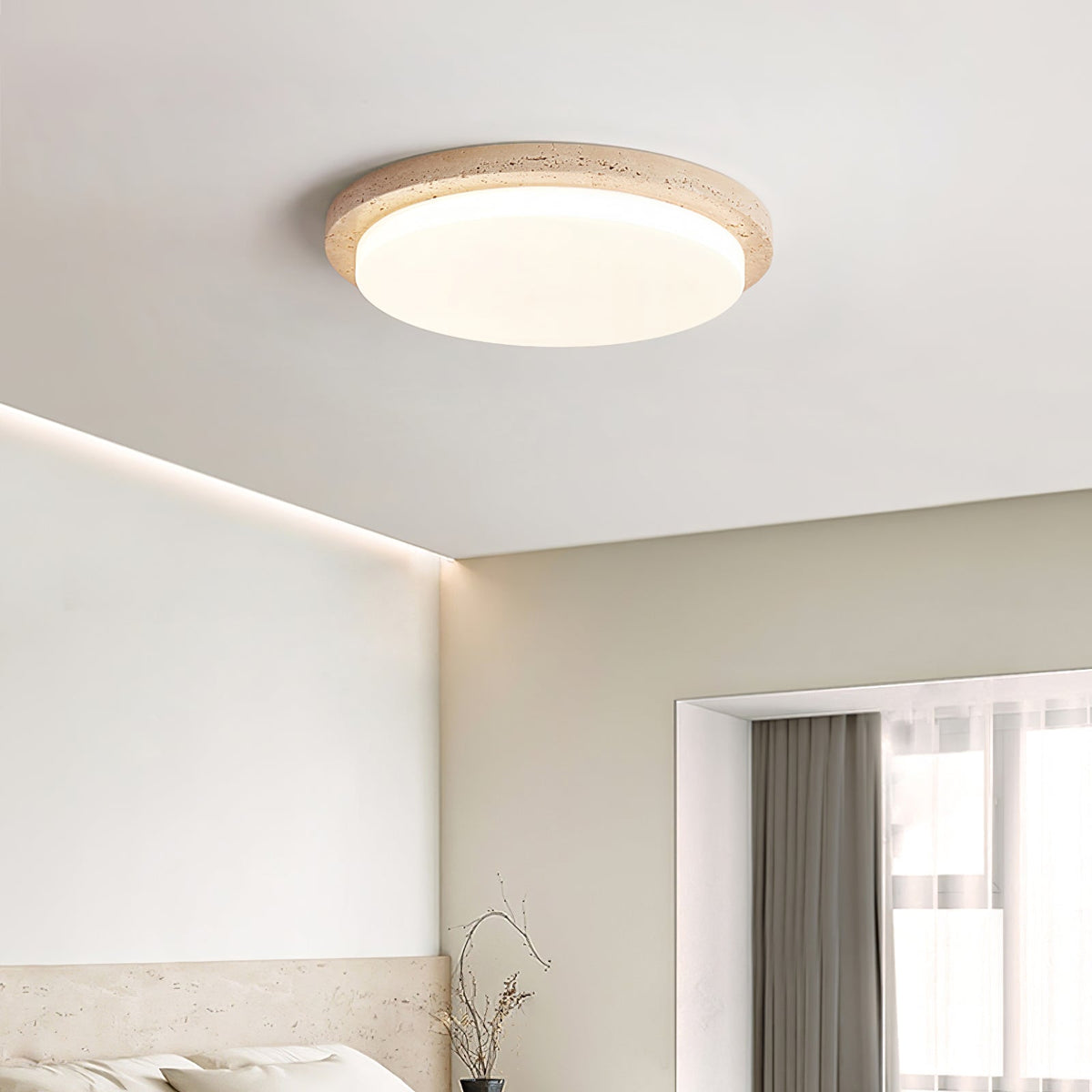 Tavisella sufitowa lampa z ramą z tawerninu o gładkim brzegu