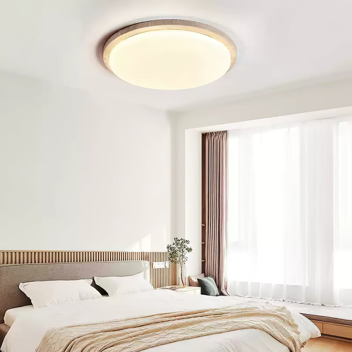 Tavisella sufitowa lampa z ramą z tawerninu o gładkim brzegu