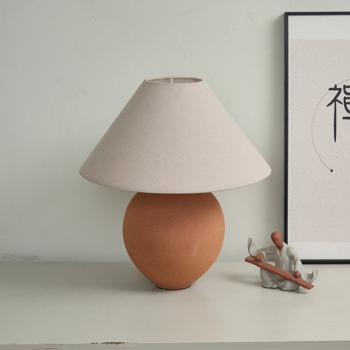 Lampa stołowa Terracotta ze szkła
