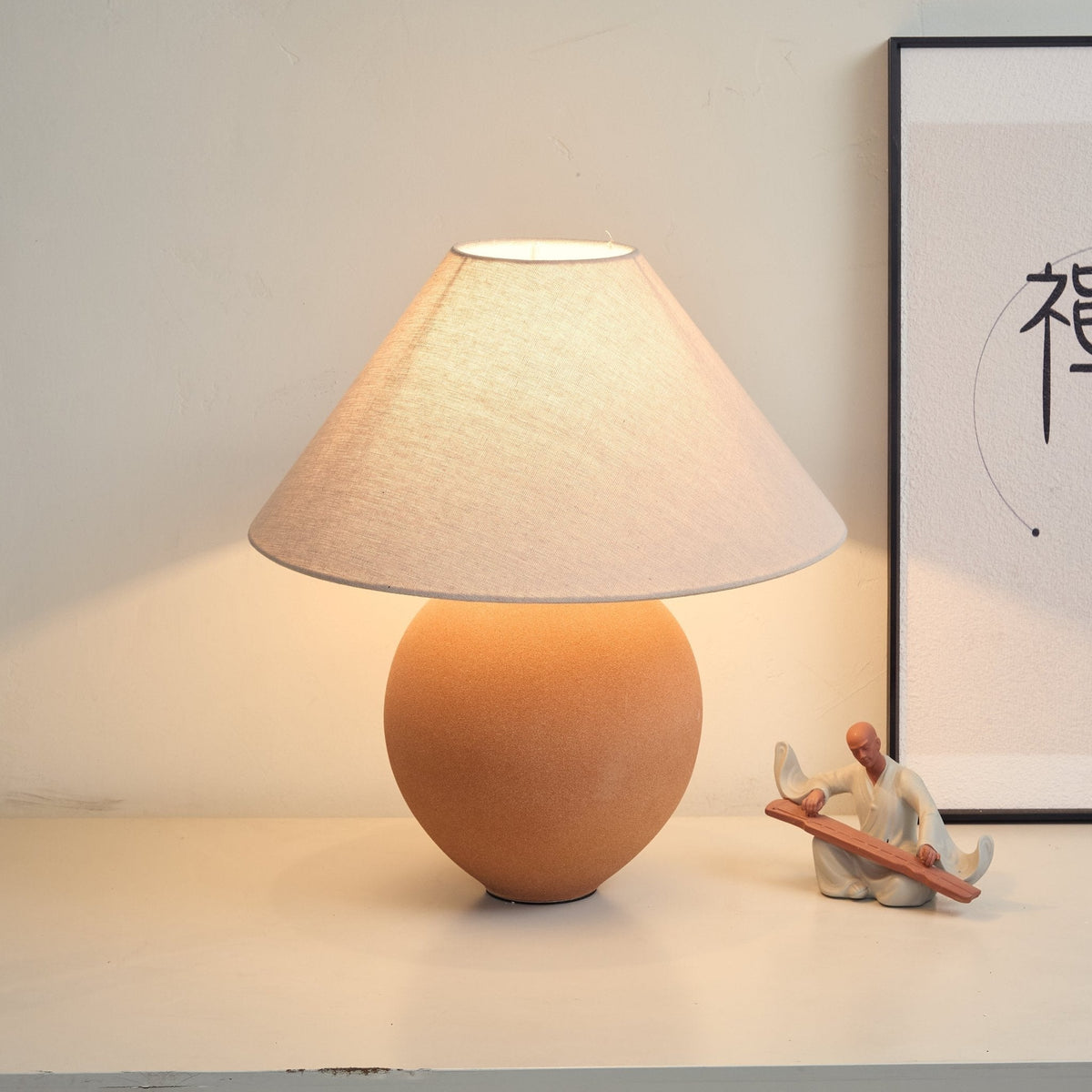 Lampa stołowa Terracotta ze szkła