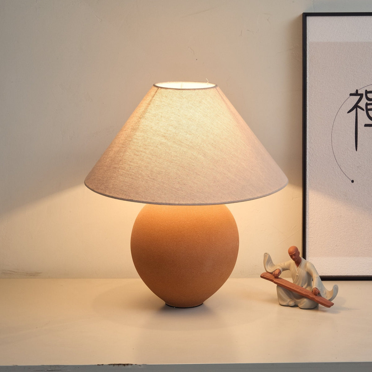Lampa stołowa Terracotta ze szkła
