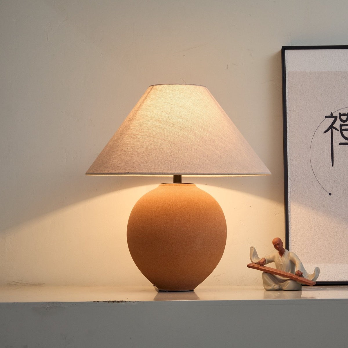 Lampa stołowa Terracotta ze szkła