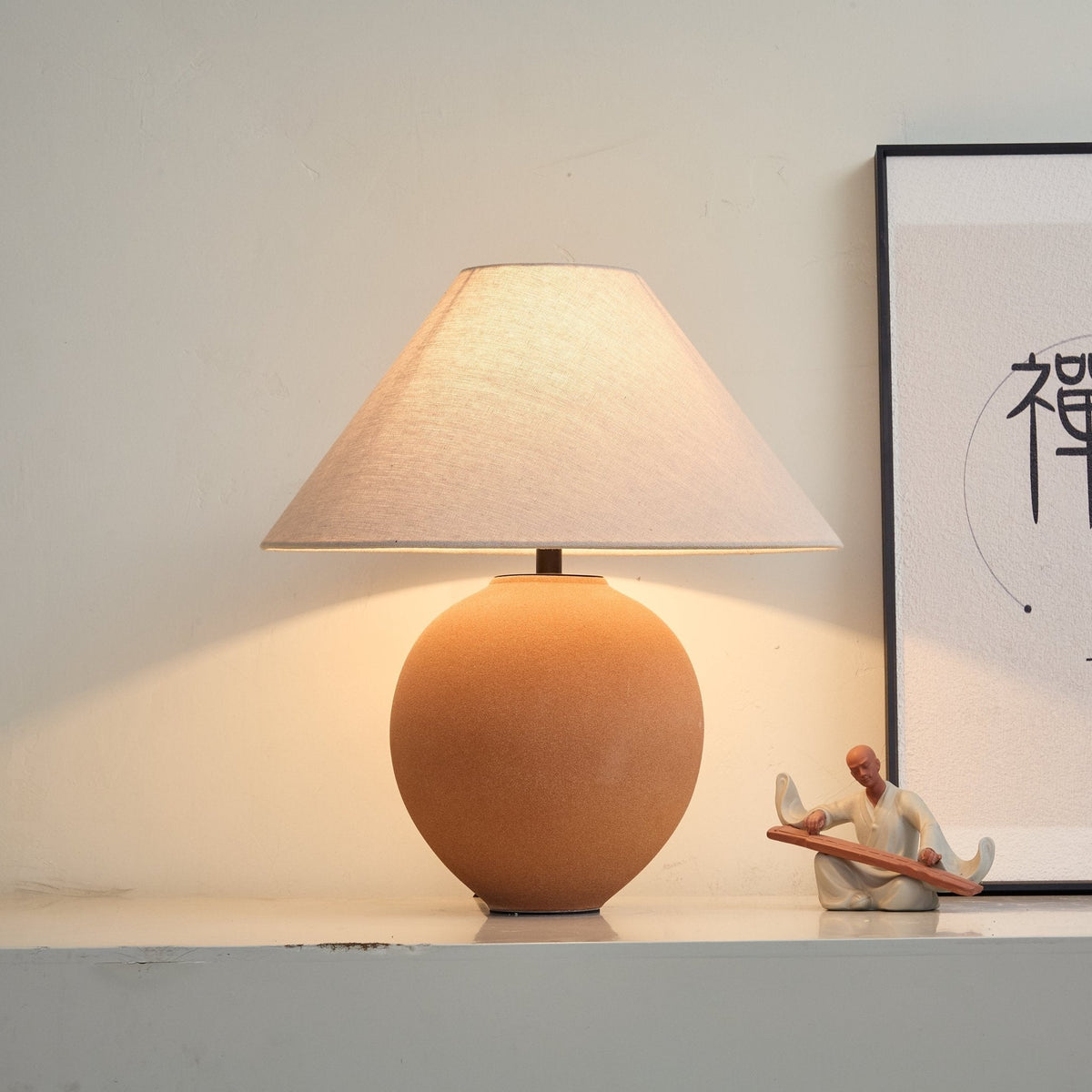 Lampa stołowa Terracotta ze szkła