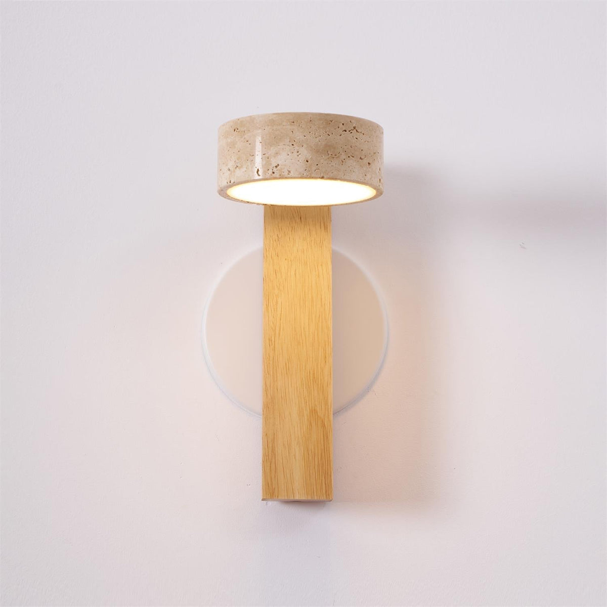 Tavalina Cylinder-Stack Travertine kinkiet