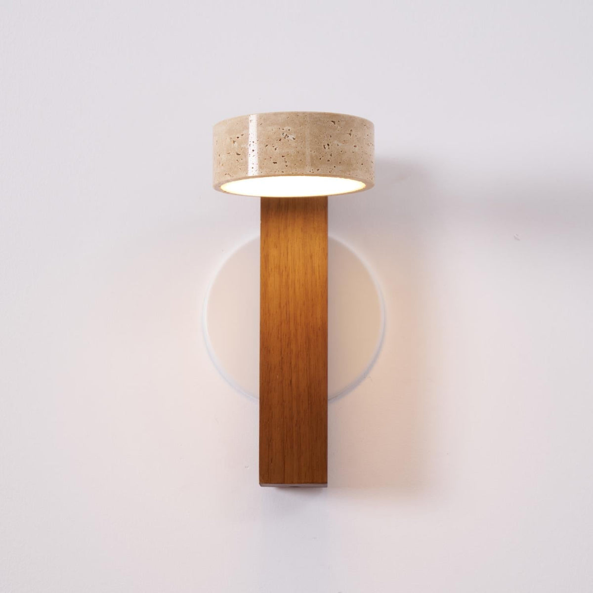 Tavalina Cylinder-Stack Travertine kinkiet