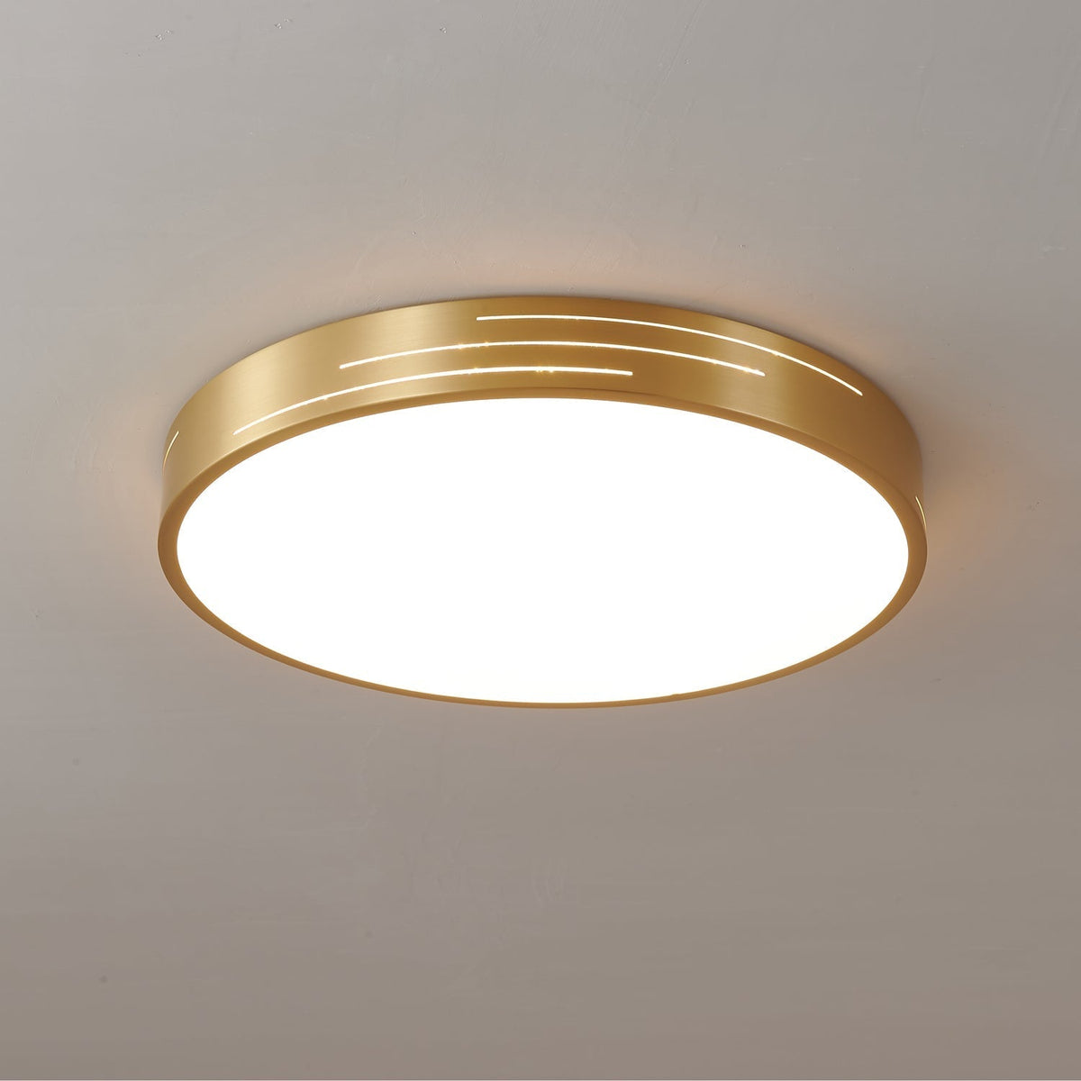 Oriuina lampa sufitowa miedziana akrylowa nowoczesna