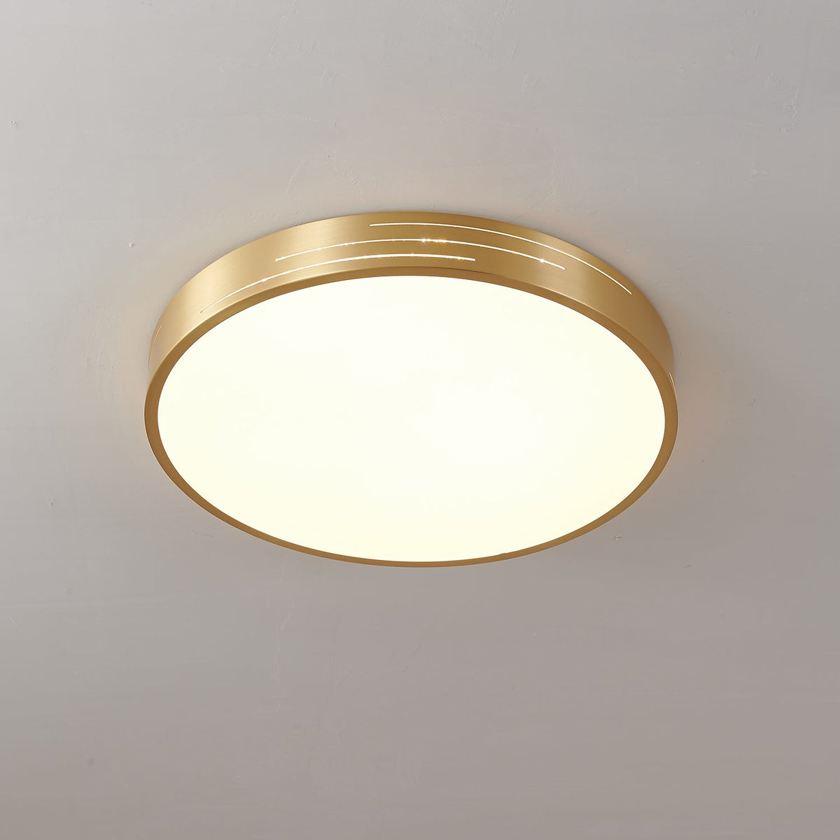 Oriuina lampa sufitowa miedziana akrylowa nowoczesna
