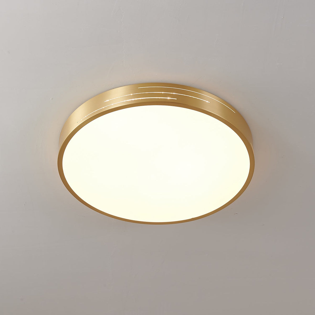 Oriuina lampa sufitowa miedziana akrylowa nowoczesna