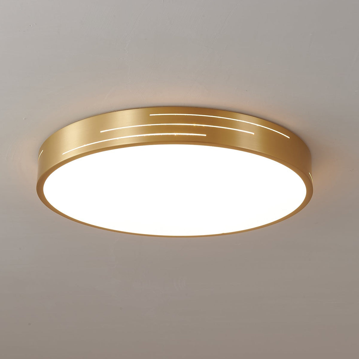 Oriuina lampa sufitowa miedziana akrylowa nowoczesna