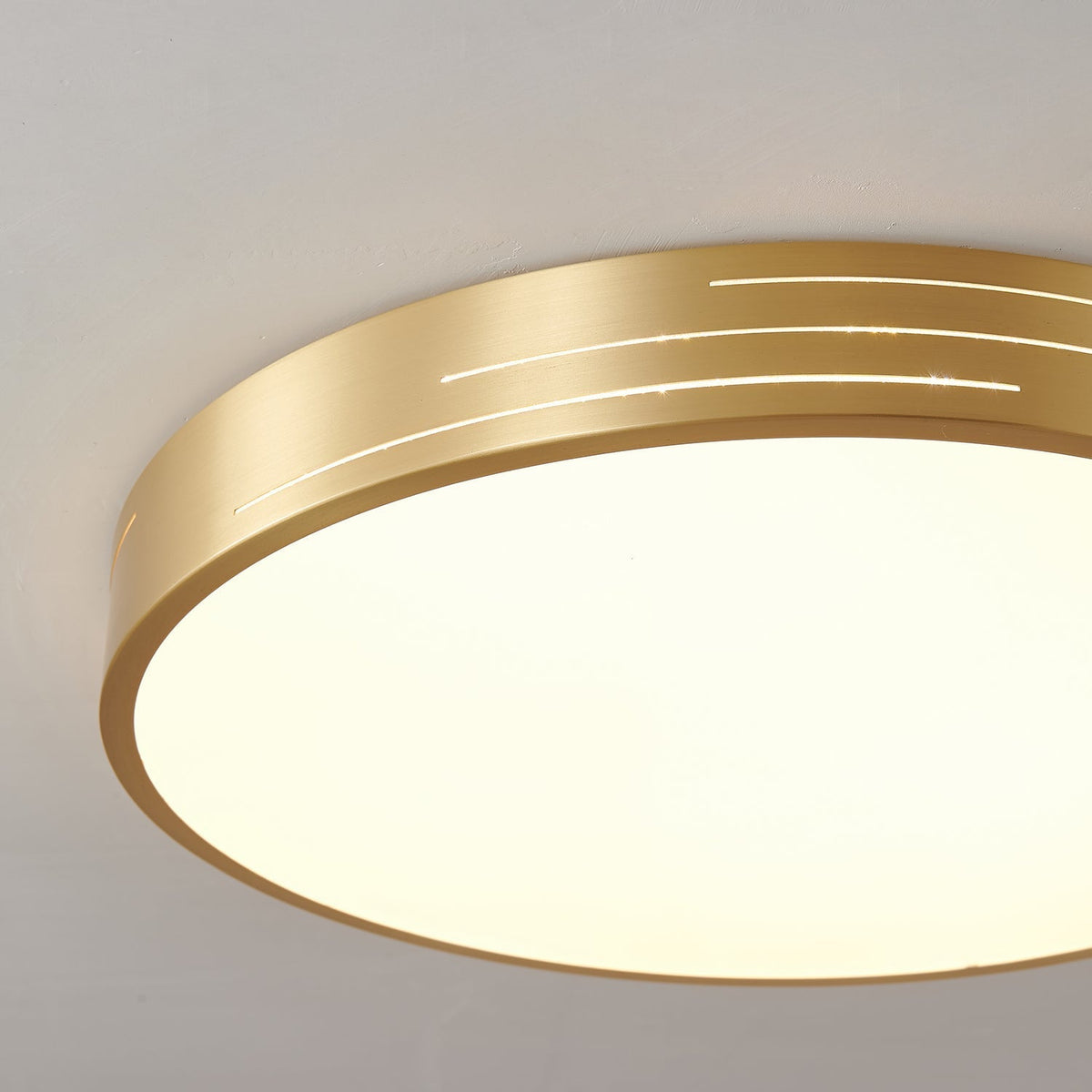 Oriuina lampa sufitowa miedziana akrylowa nowoczesna