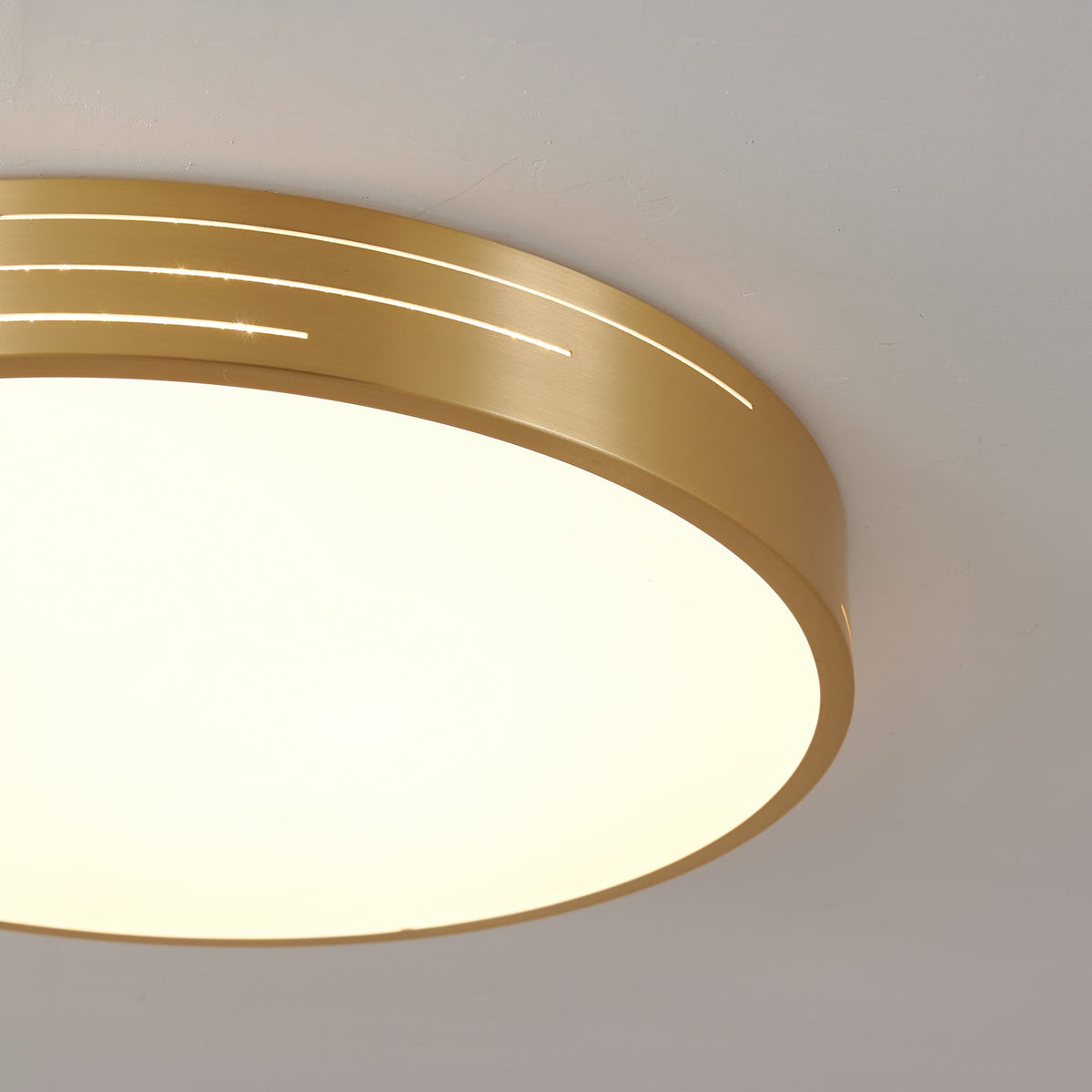 Oriuina lampa sufitowa miedziana akrylowa nowoczesna